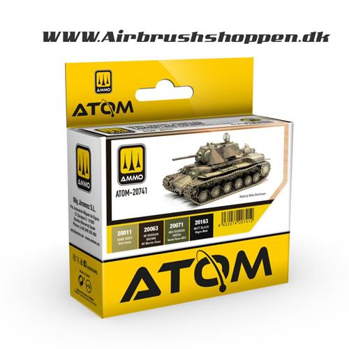 ATOM 20741  ATOM WWII Soviet Vehicles Camouflage colors Set 4x20ml